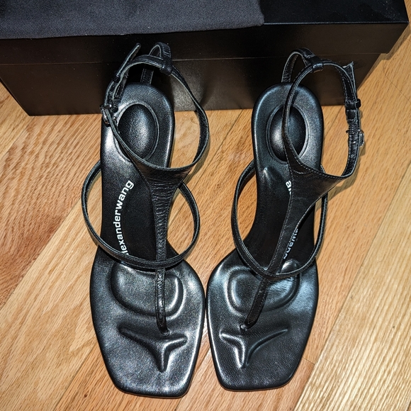 NEW ALEXANDER WANG SKYLAR 85 SANDALS IN BLACK - Picture 10 of 14